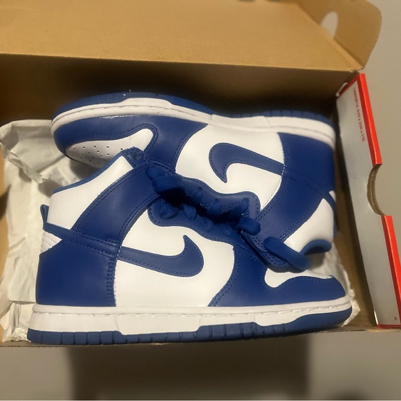 Kids Blue and White Nike Dunk